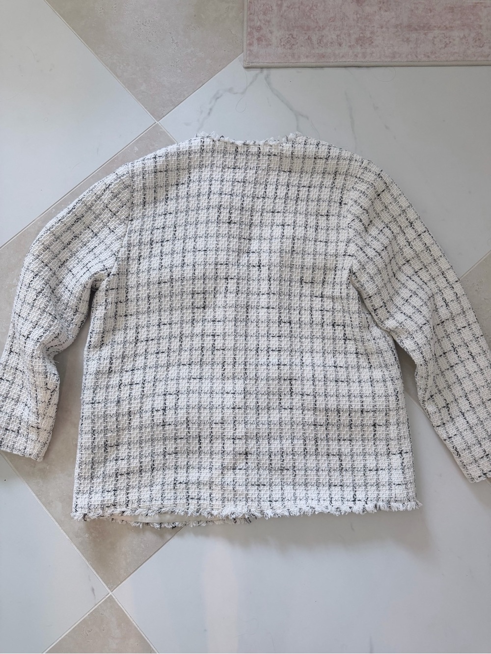 Anine Bing Cream and Black Tweed Button Jacket - Picture 7 of 7